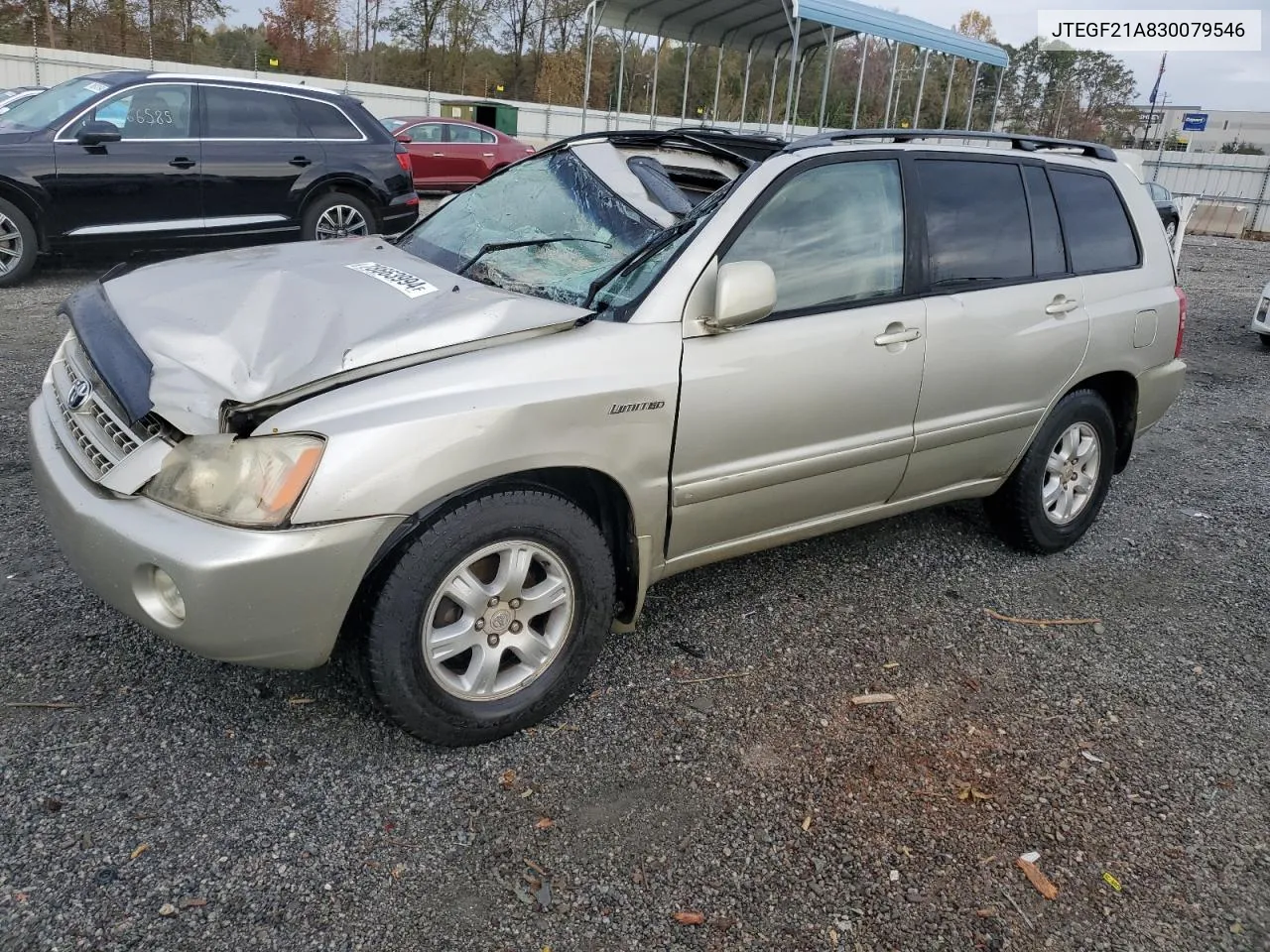 2003 Toyota Highlander Limited VIN: JTEGF21A830079546 Lot: 78663994