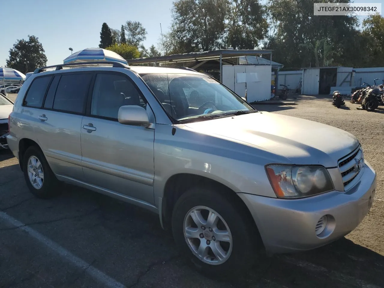 2003 Toyota Highlander Limited VIN: JTEGF21AX30098342 Lot: 79064434