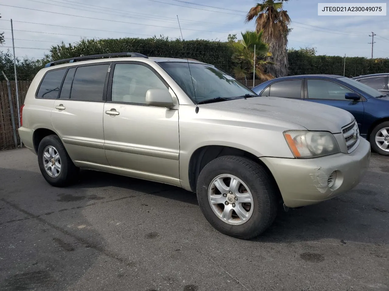 2003 Toyota Highlander VIN: JTEGD21A230049075 Lot: 79354114