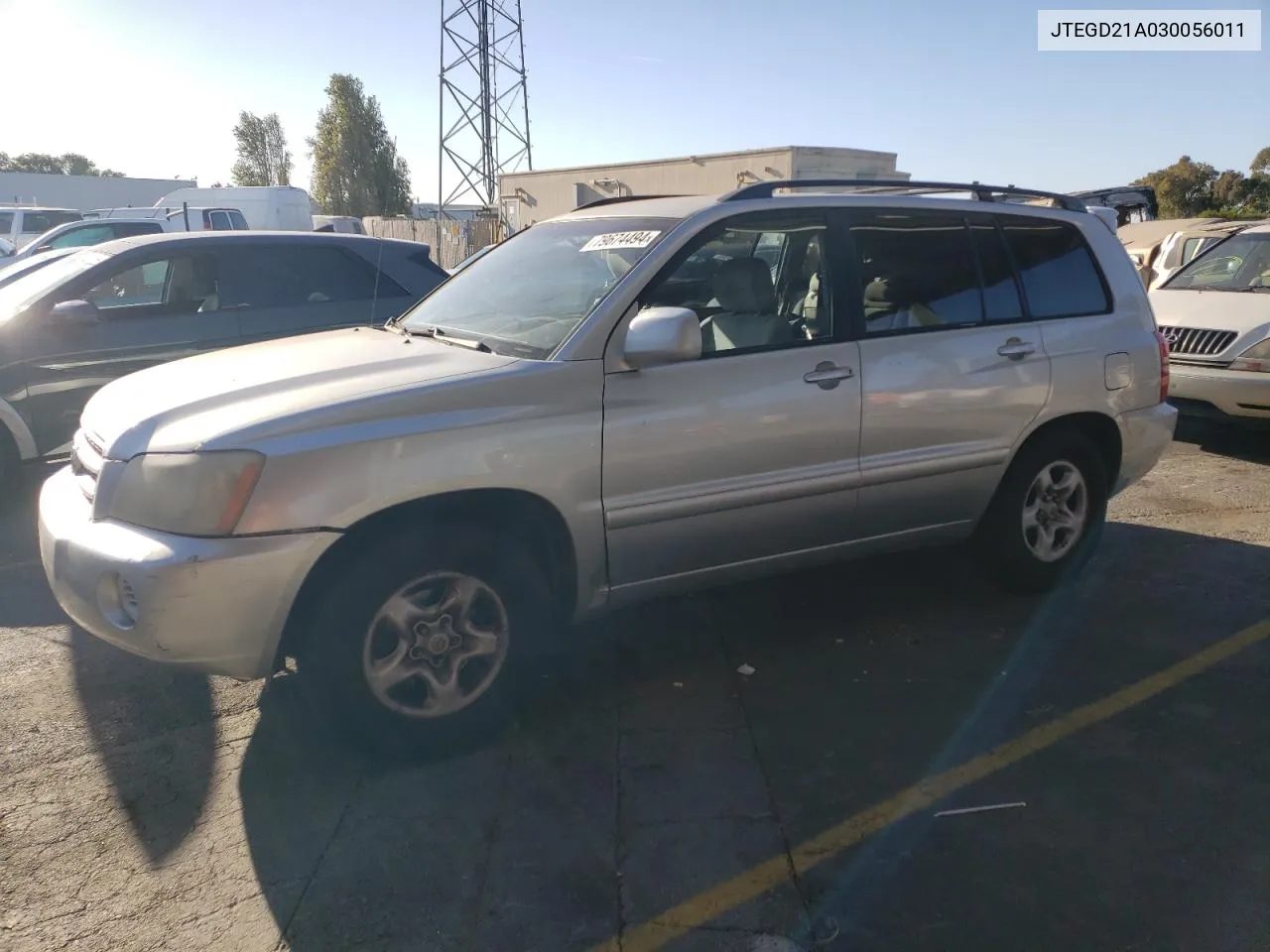 2003 Toyota Highlander VIN: JTEGD21A030056011 Lot: 79674494