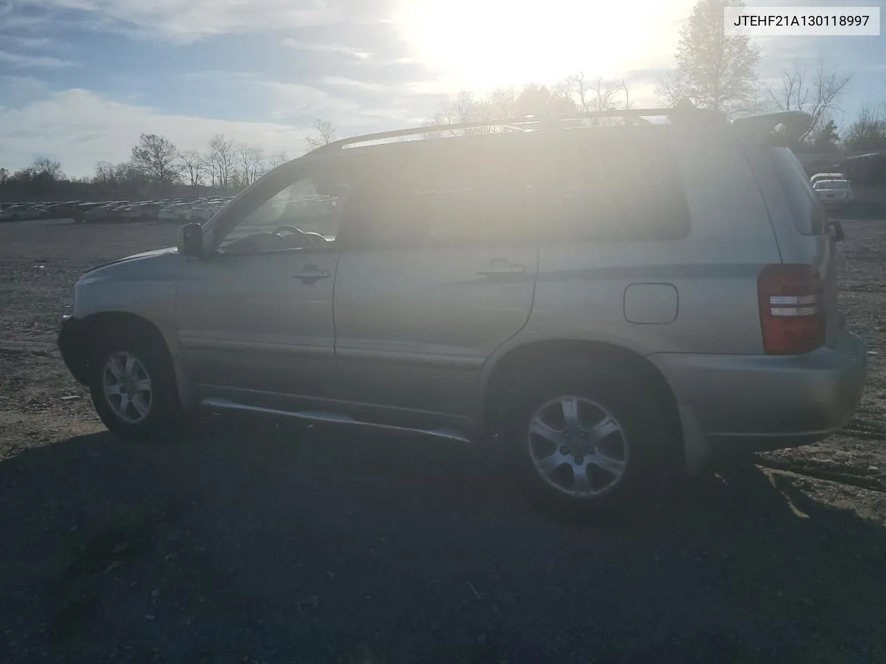 2003 Toyota Highlander Limited VIN: JTEHF21A130118997 Lot: 79909344