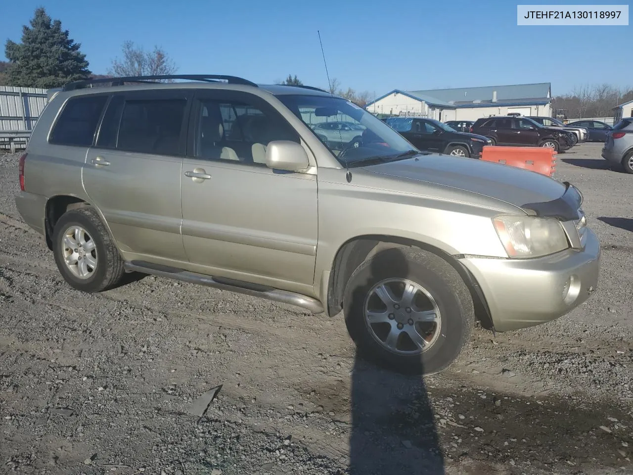 2003 Toyota Highlander Limited VIN: JTEHF21A130118997 Lot: 79909344