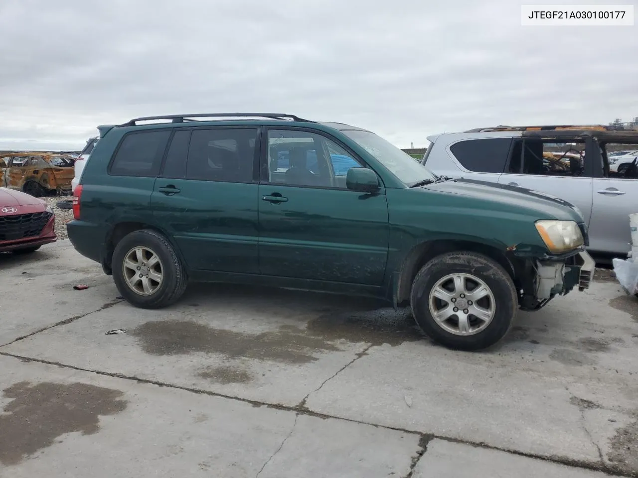 2003 Toyota Highlander Limited VIN: JTEGF21A030100177 Lot: 80033954