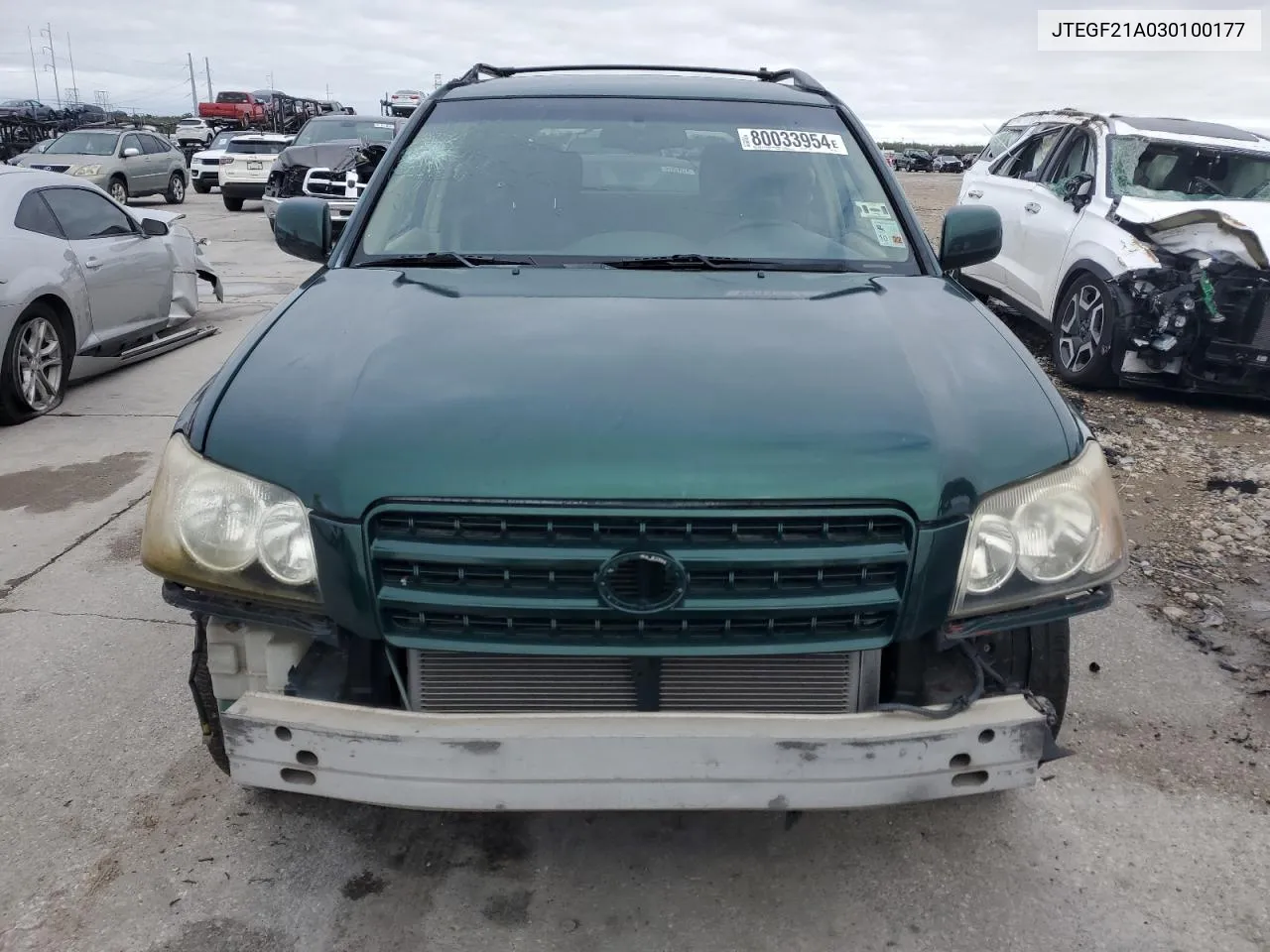 2003 Toyota Highlander Limited VIN: JTEGF21A030100177 Lot: 80033954