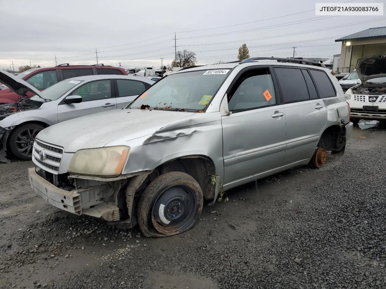 2003 Toyota Highlander Limited VIN: JTEGF21A930083766 Lot: 80216954