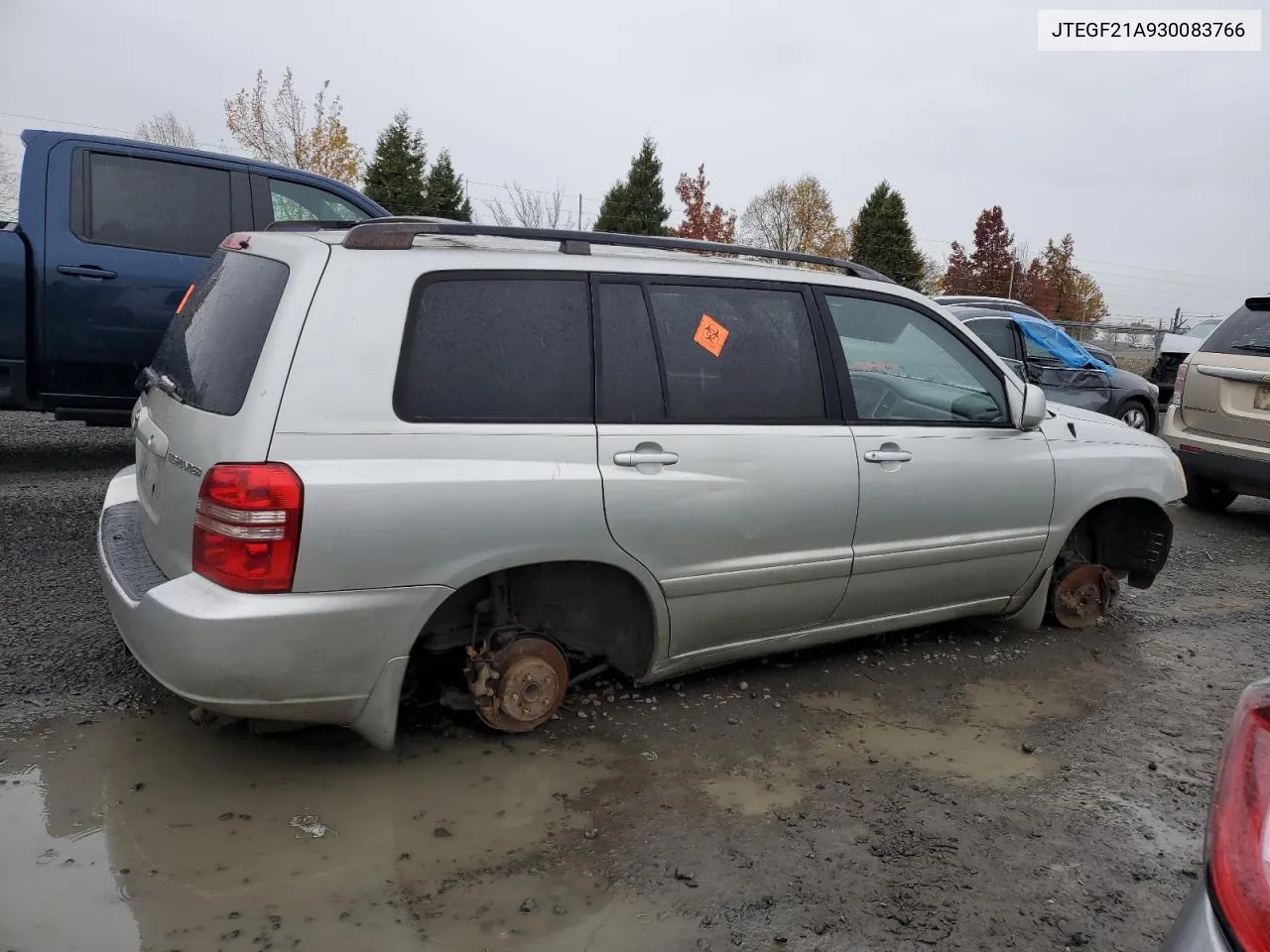 2003 Toyota Highlander Limited VIN: JTEGF21A930083766 Lot: 80216954