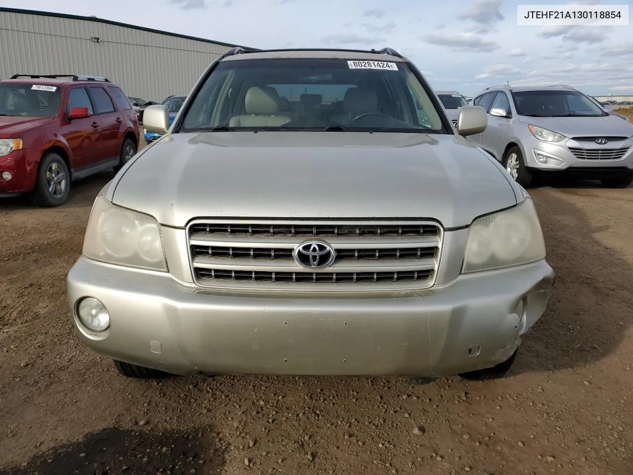 JTEHF21A130118854 2003 Toyota Highlander Limited