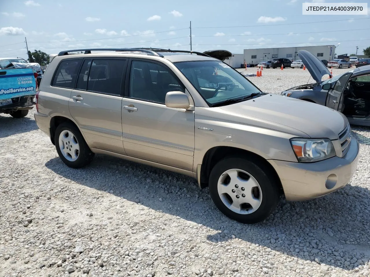 2004 Toyota Highlander Base VIN: JTEDP21A640039970 Lot: 63142604