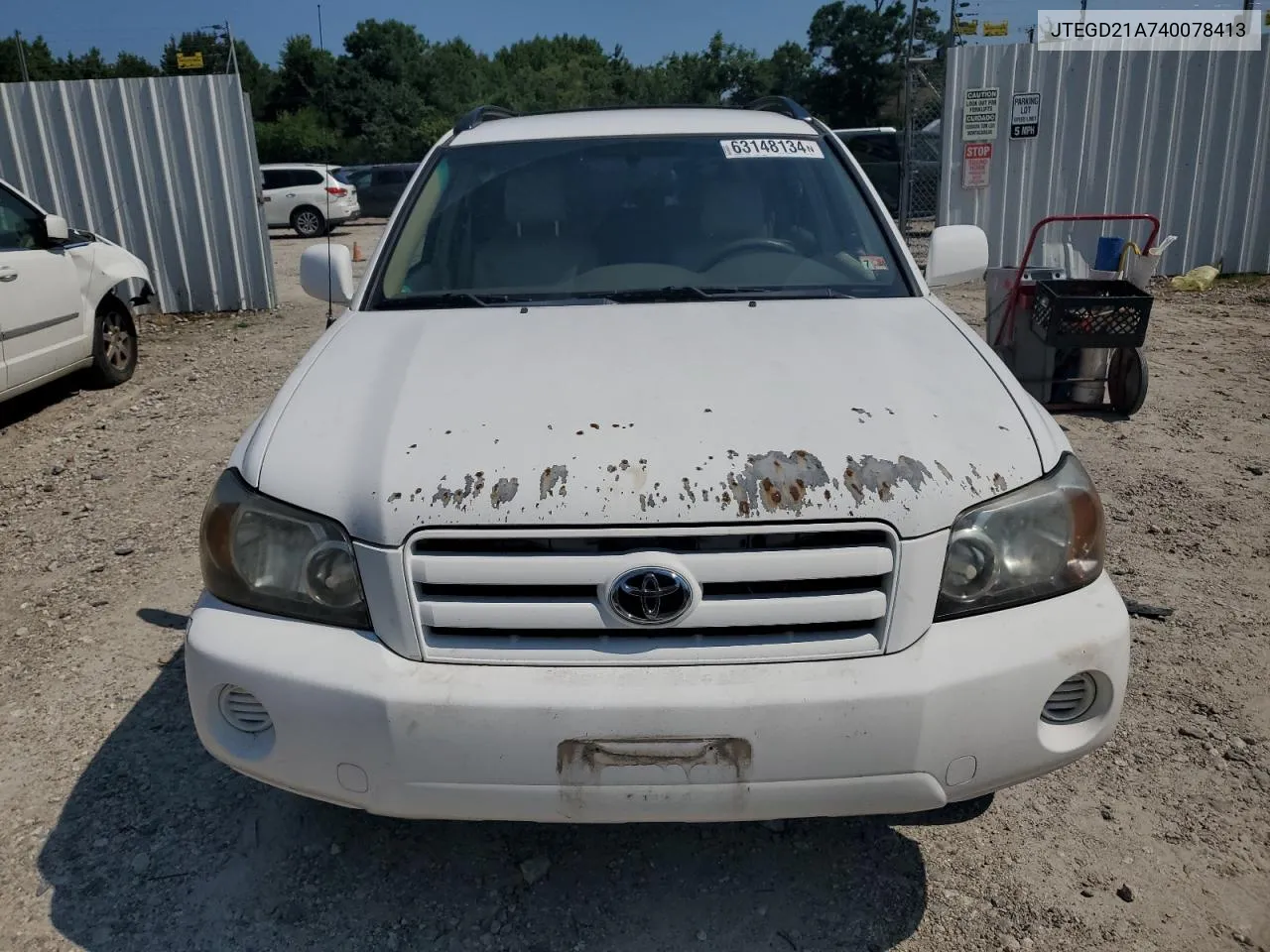 2004 Toyota Highlander VIN: JTEGD21A740078413 Lot: 63148134