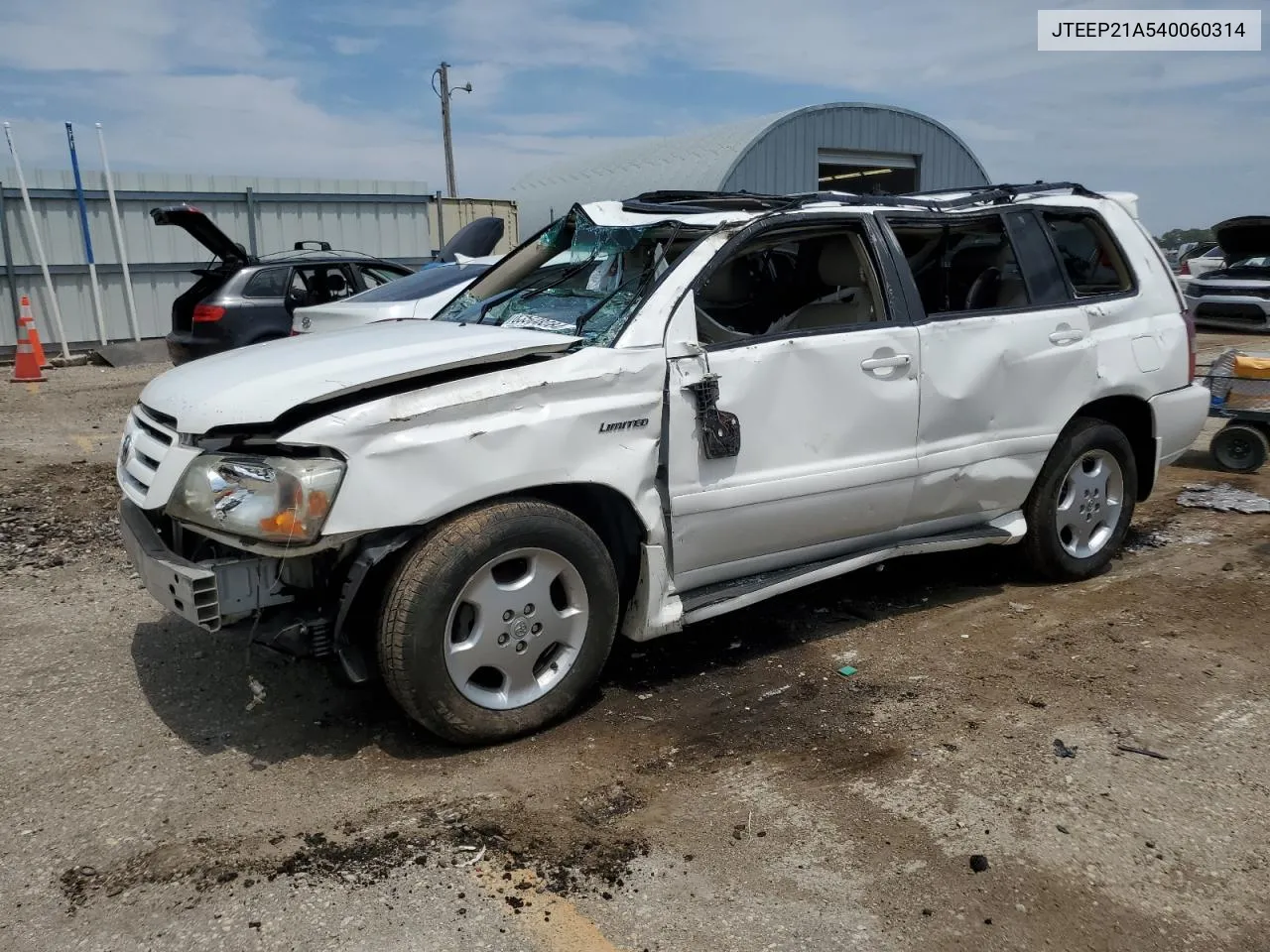 2004 Toyota Highlander VIN: JTEEP21A540060314 Lot: 63508084