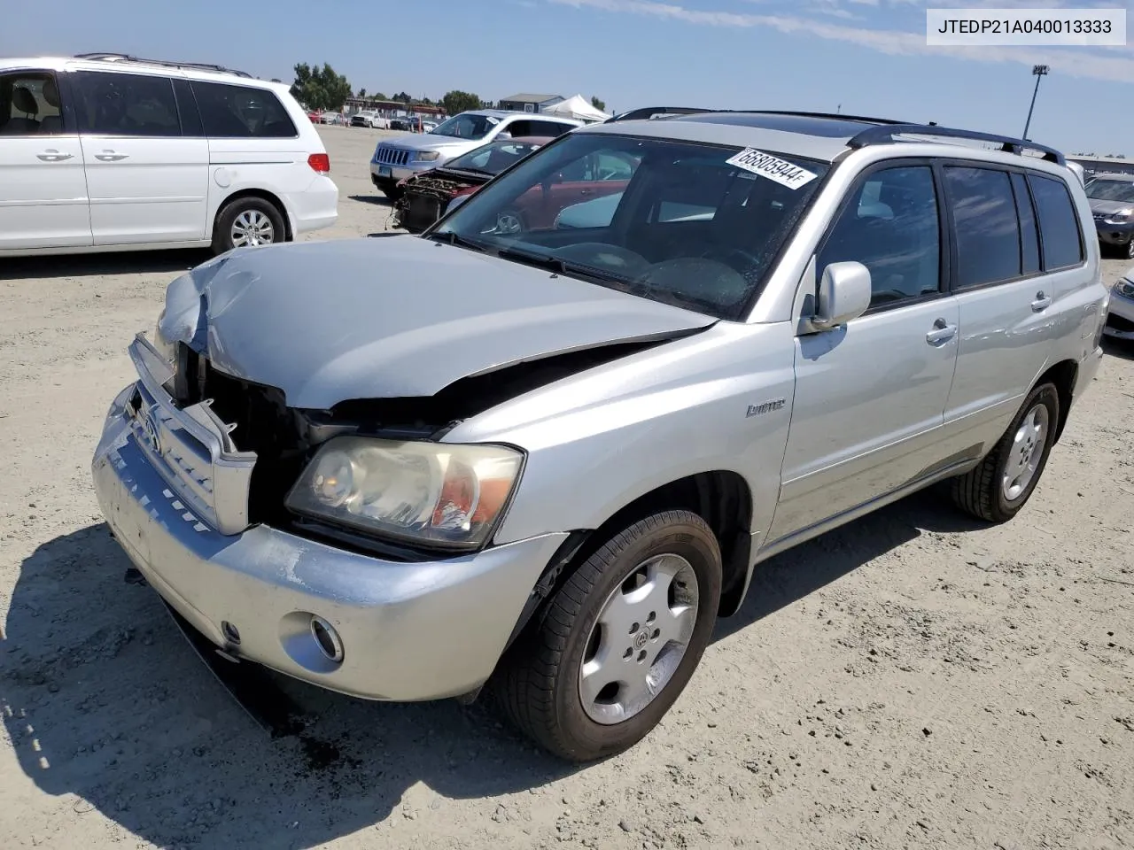 2004 Toyota Highlander Base VIN: JTEDP21A040013333 Lot: 66805944