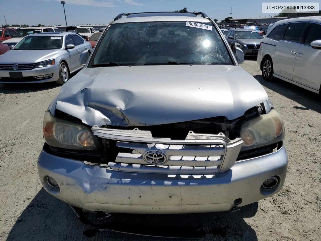 2004 Toyota Highlander Base VIN: JTEDP21A040013333 Lot: 66805944