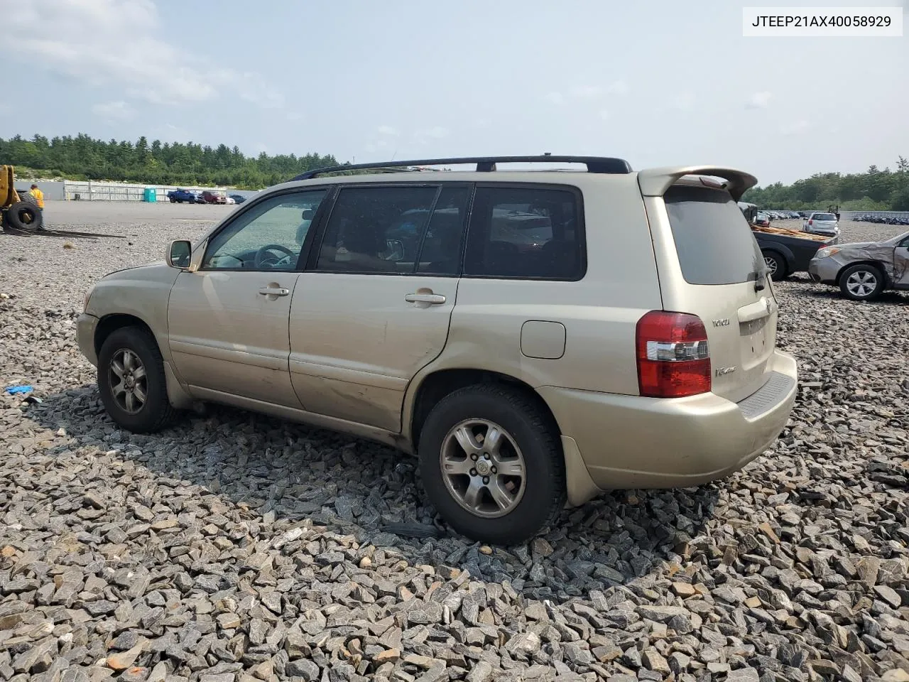 2004 Toyota Highlander VIN: JTEEP21AX40058929 Lot: 67017984