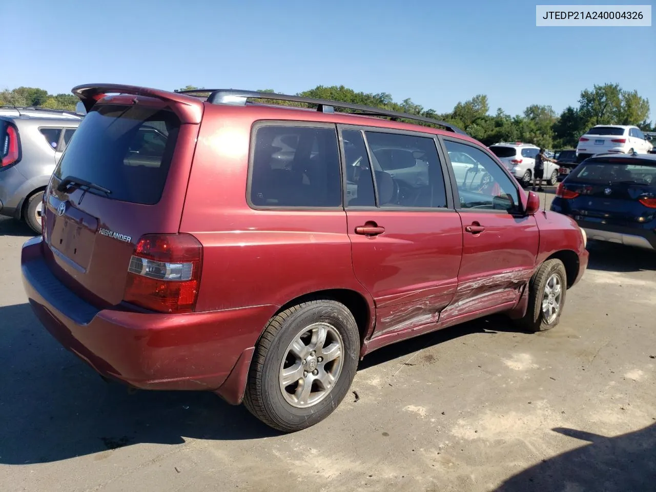 2004 Toyota Highlander Base VIN: JTEDP21A240004326 Lot: 69917674