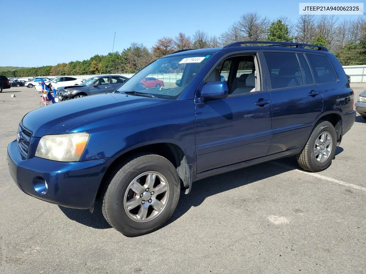 2004 Toyota Highlander VIN: JTEEP21A940062325 Lot: 70079444