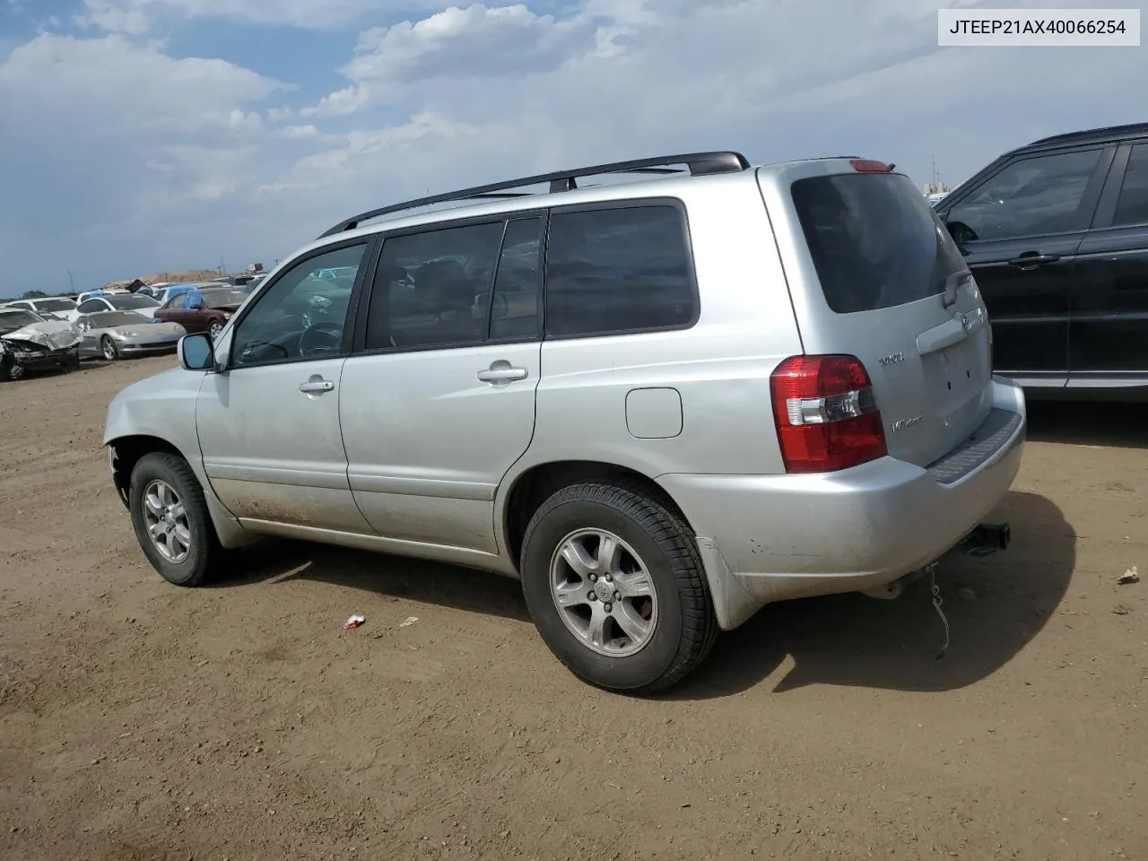 2004 Toyota Highlander VIN: JTEEP21AX40066254 Lot: 70713234