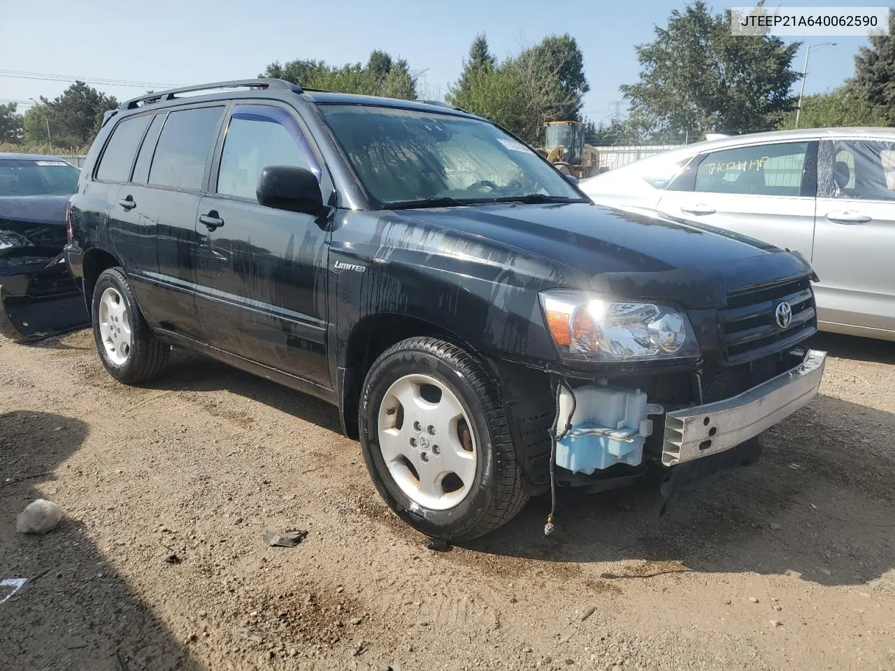 2004 Toyota Highlander VIN: JTEEP21A640062590 Lot: 71127564