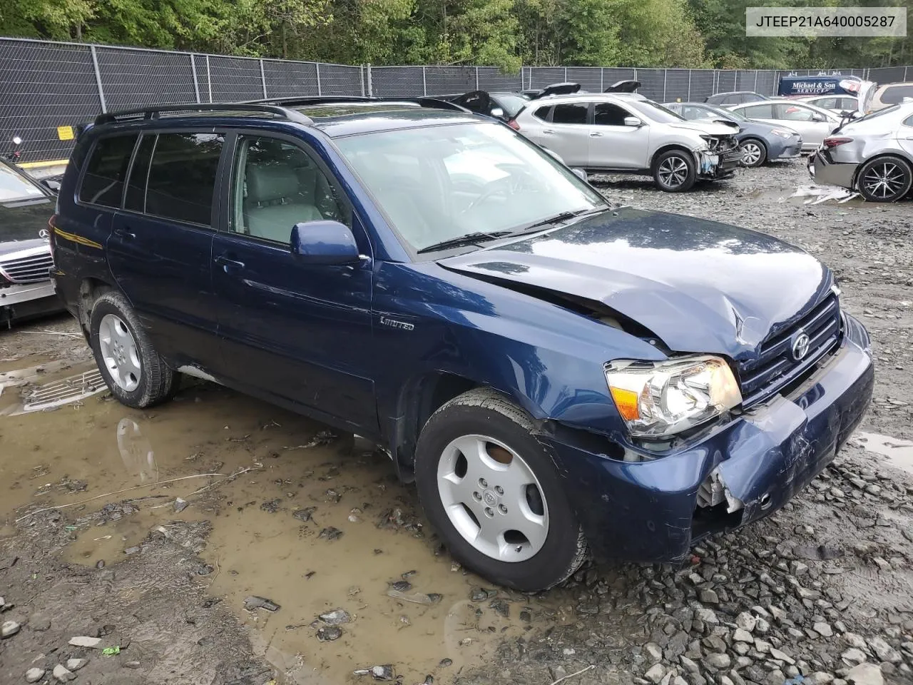 2004 Toyota Highlander VIN: JTEEP21A640005287 Lot: 72205564