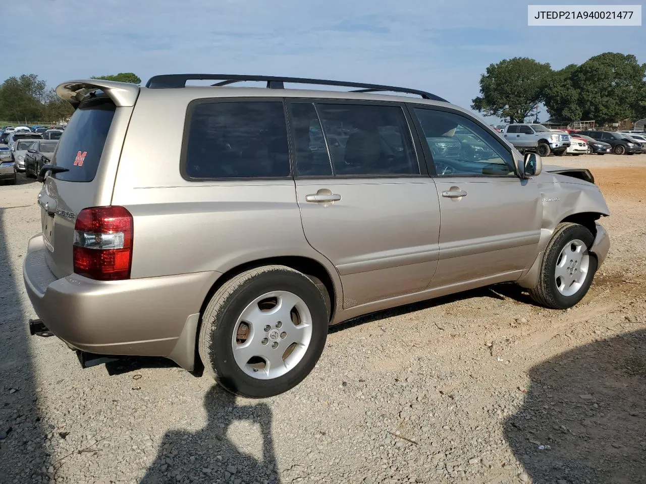 2004 Toyota Highlander Base VIN: JTEDP21A940021477 Lot: 72550714