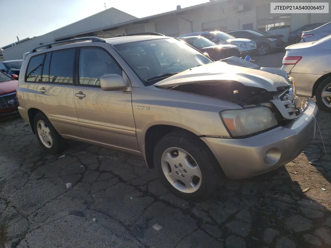 2004 Toyota Highlander Base VIN: JTEDP21A540006457 Lot: 72843262