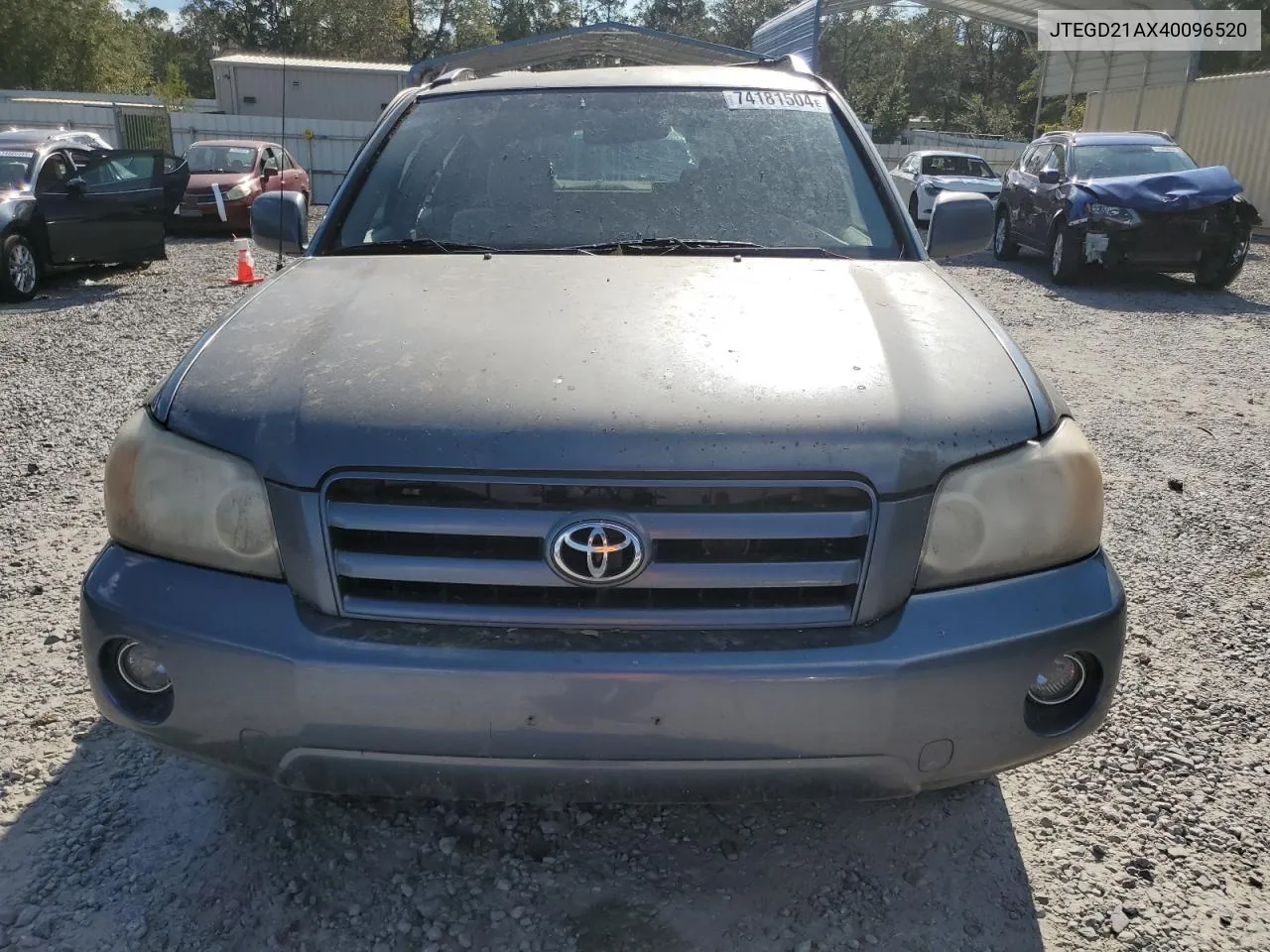 2004 Toyota Highlander VIN: JTEGD21AX40096520 Lot: 74181504