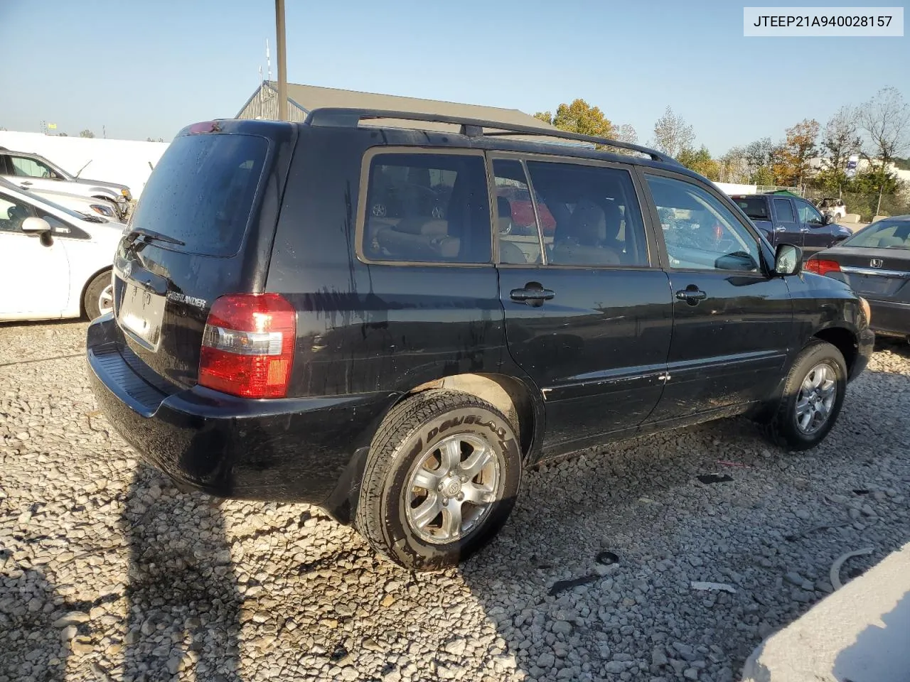 2004 Toyota Highlander VIN: JTEEP21A940028157 Lot: 74243504