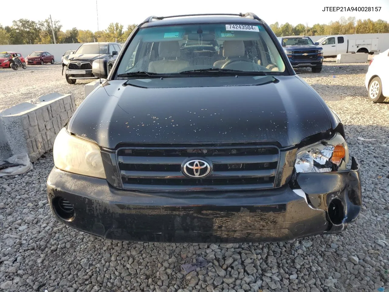 2004 Toyota Highlander VIN: JTEEP21A940028157 Lot: 74243504