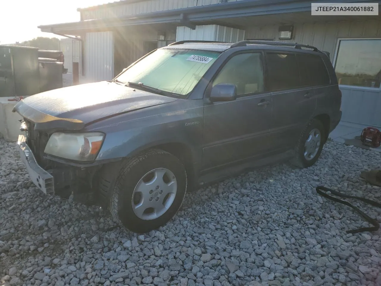 2004 Toyota Highlander VIN: JTEEP21A340061882 Lot: 74785884