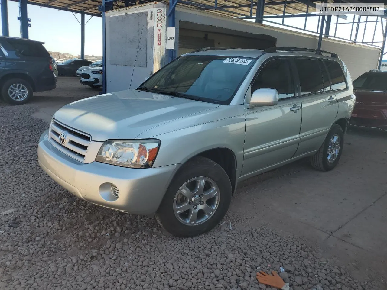 2004 Toyota Highlander Base VIN: JTEDP21A240005802 Lot: 75034124