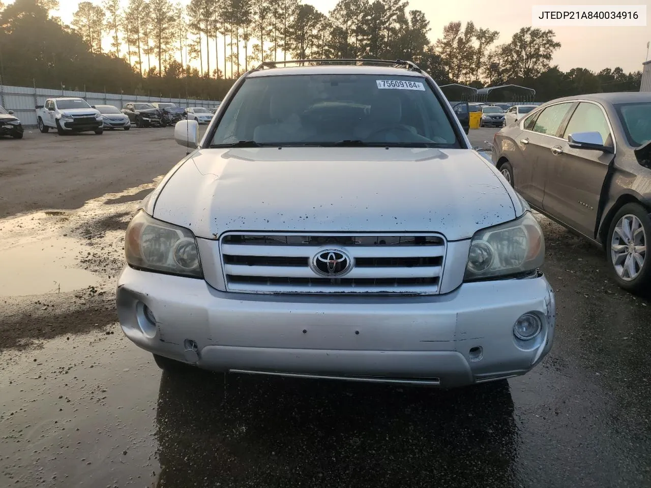 2004 Toyota Highlander Base VIN: JTEDP21A840034916 Lot: 75609184