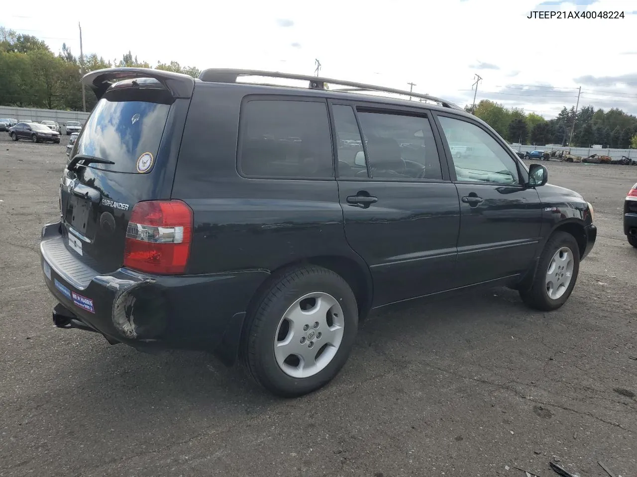 2004 Toyota Highlander VIN: JTEEP21AX40048224 Lot: 76228994