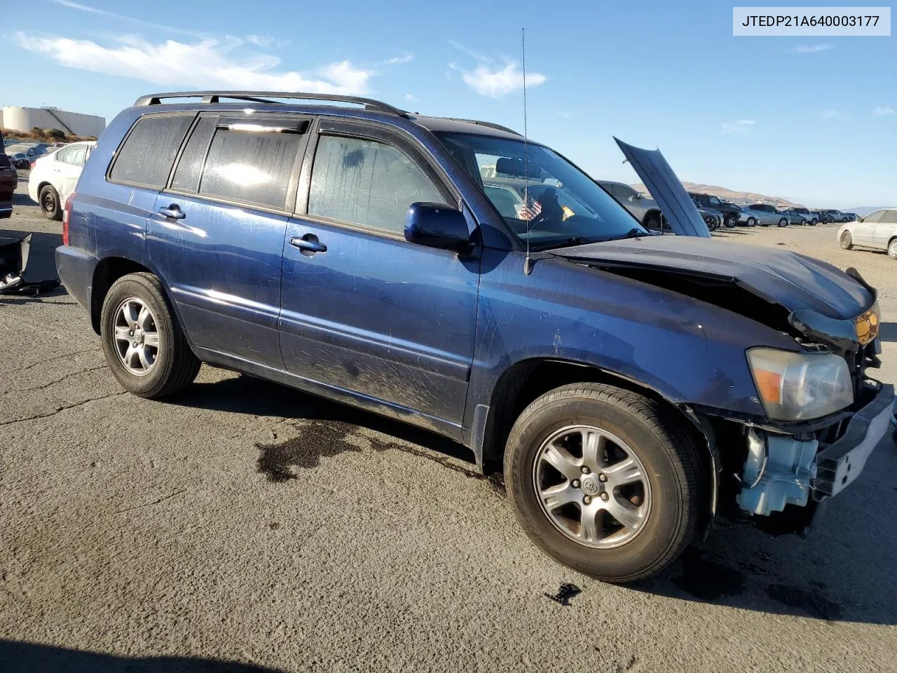 2004 Toyota Highlander Base VIN: JTEDP21A640003177 Lot: 77233604