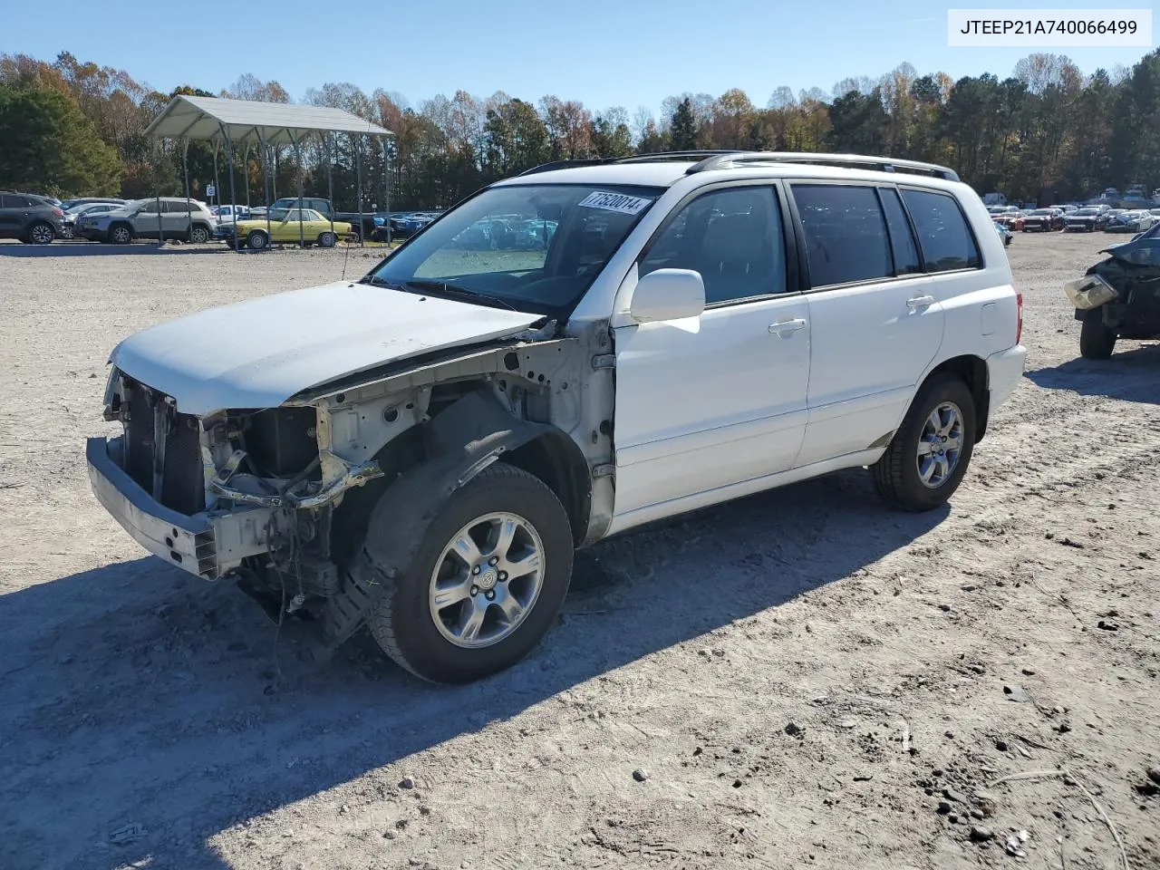 2004 Toyota Highlander VIN: JTEEP21A740066499 Lot: 77520014