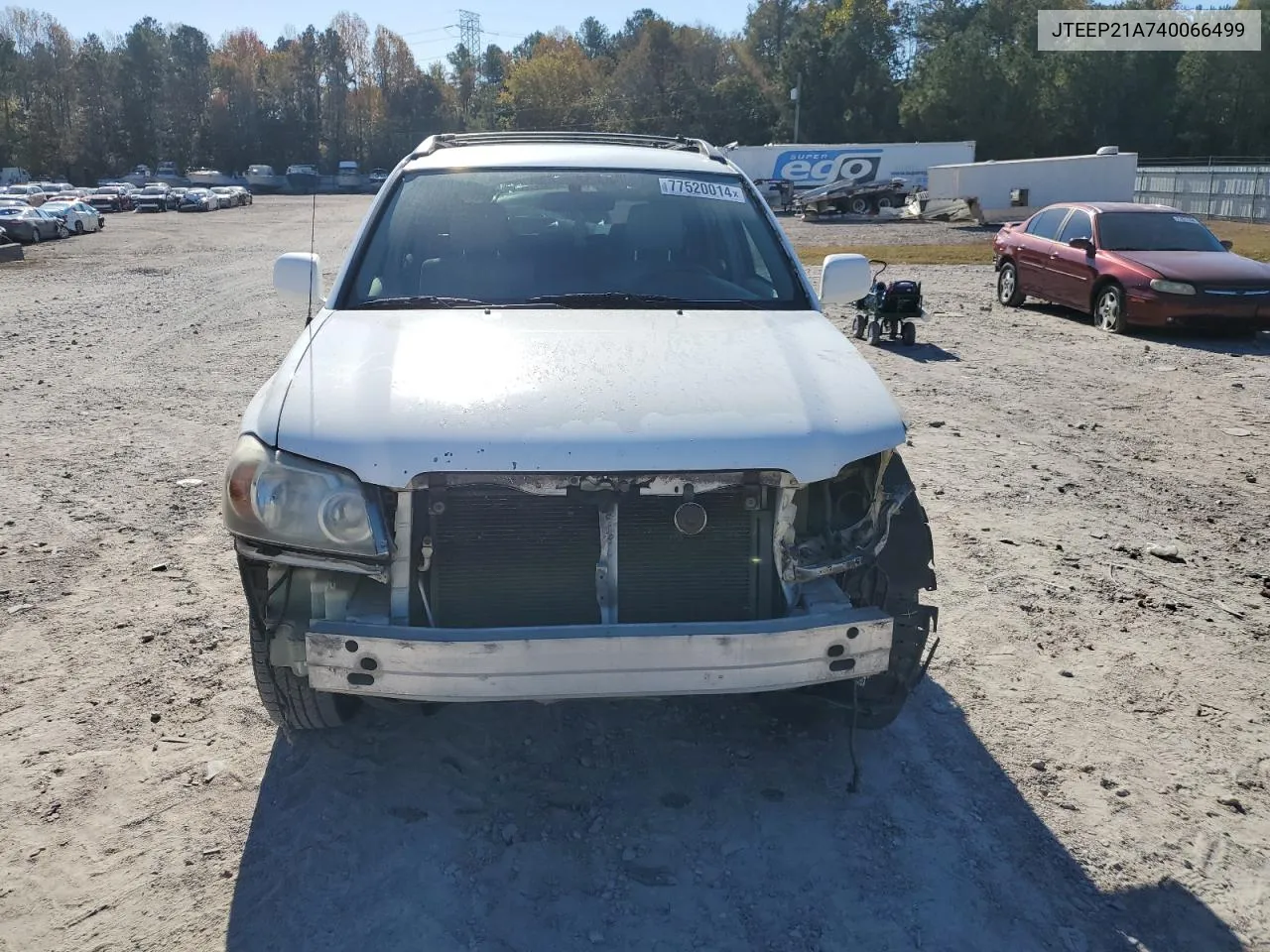 2004 Toyota Highlander VIN: JTEEP21A740066499 Lot: 77520014