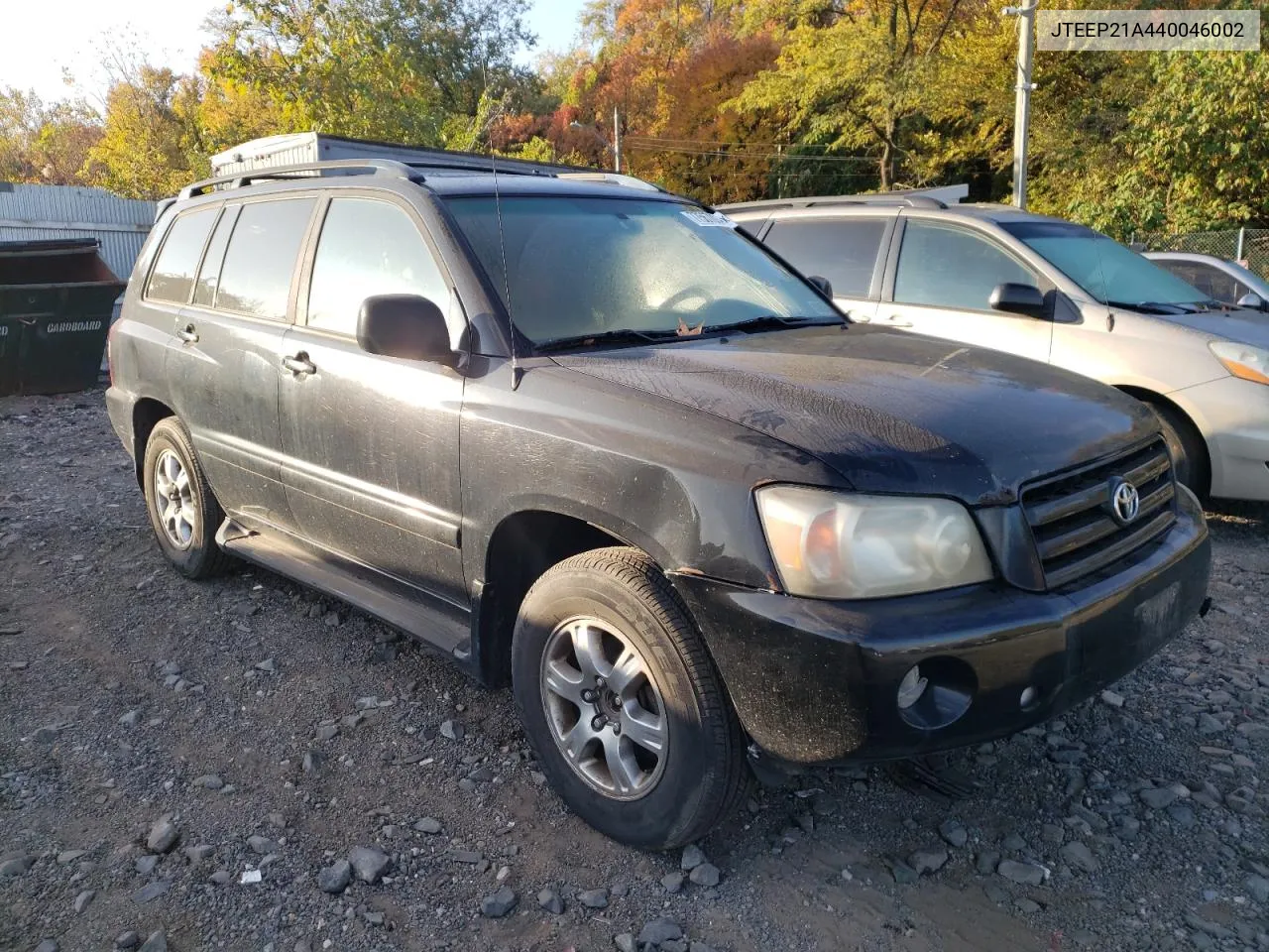 2004 Toyota Highlander VIN: JTEEP21A440046002 Lot: 77567094