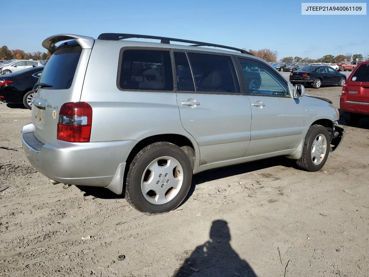 2004 Toyota Highlander VIN: JTEEP21A940061109 Lot: 78133544