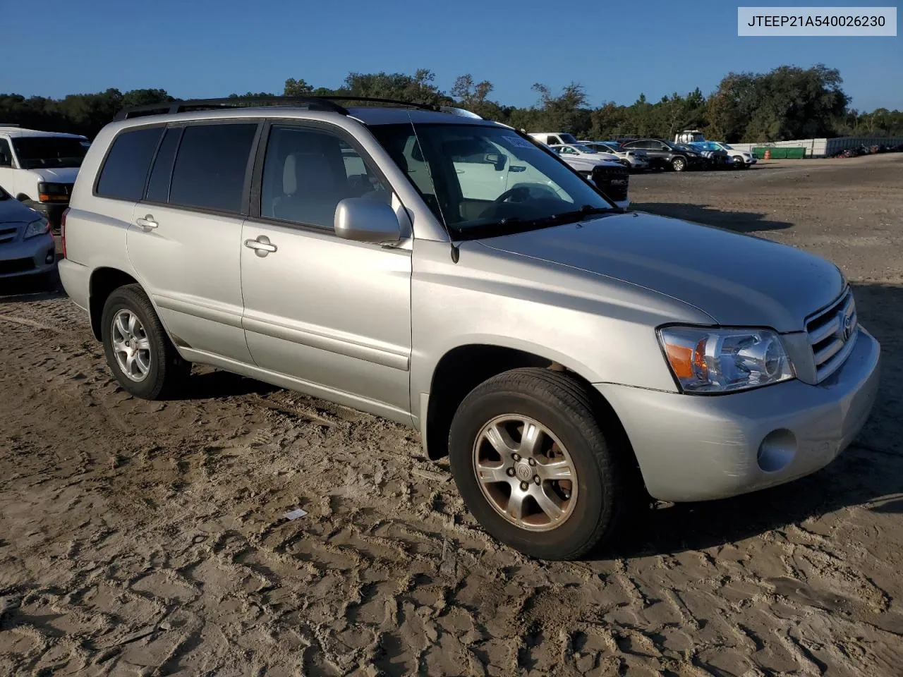 2004 Toyota Highlander VIN: JTEEP21A540026230 Lot: 78483054