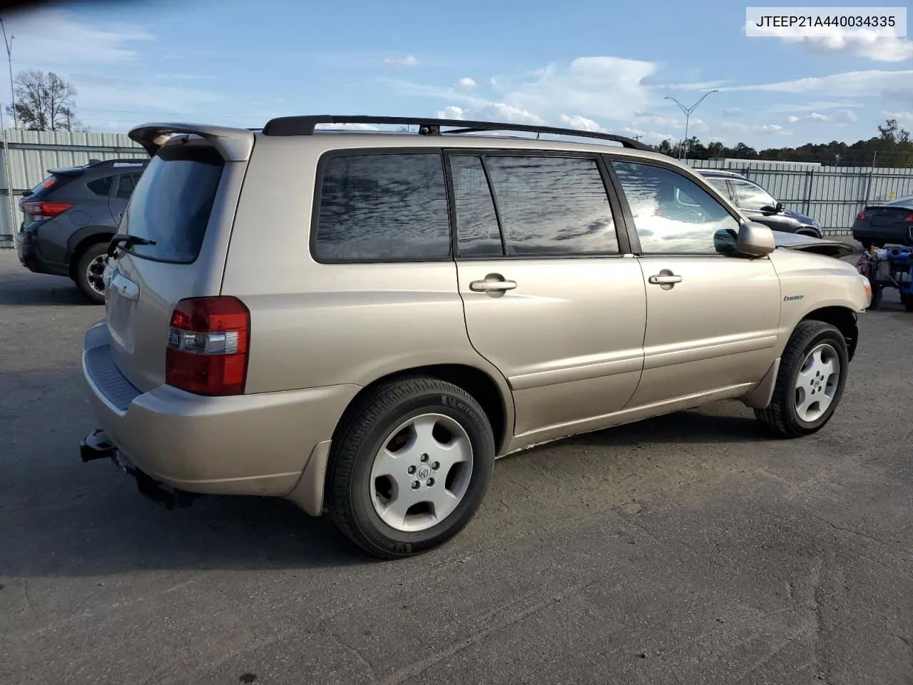 2004 Toyota Highlander VIN: JTEEP21A440034335 Lot: 78581354