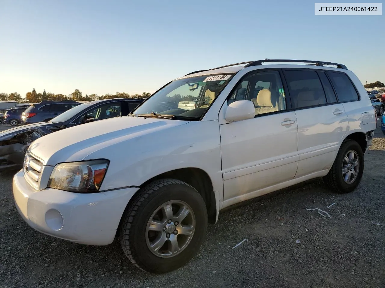 2004 Toyota Highlander VIN: JTEEP21A240061422 Lot: 79861194