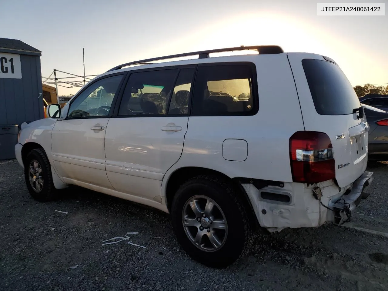 2004 Toyota Highlander VIN: JTEEP21A240061422 Lot: 79861194