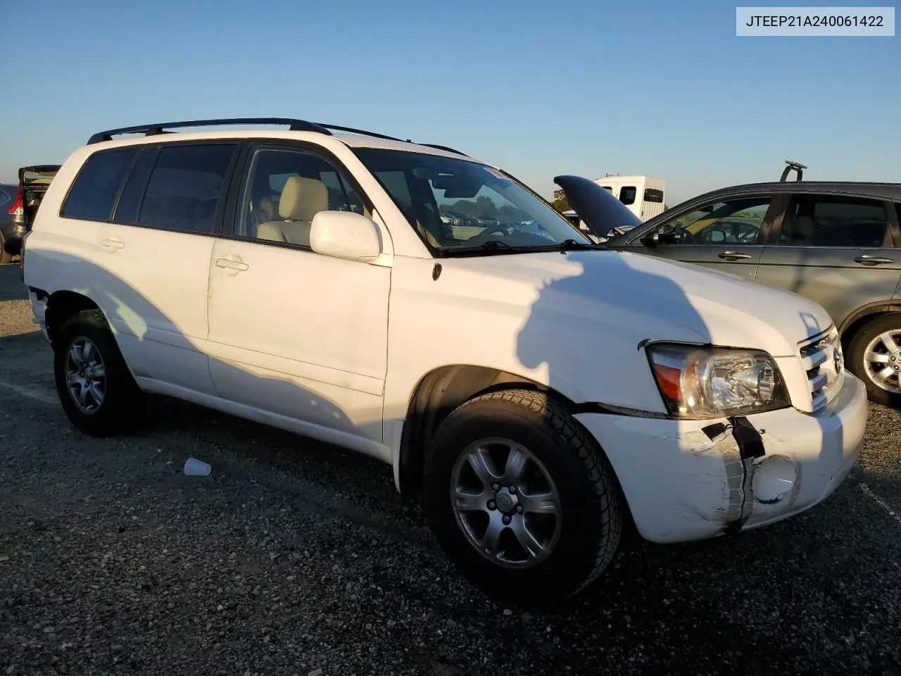 2004 Toyota Highlander VIN: JTEEP21A240061422 Lot: 79861194