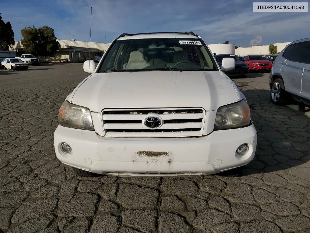 2004 Toyota Highlander Base VIN: JTEDP21A040041598 Lot: 80536014