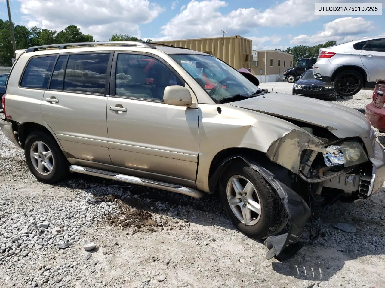 2005 Toyota Highlander VIN: JTEGD21A750107295 Lot: 62526604