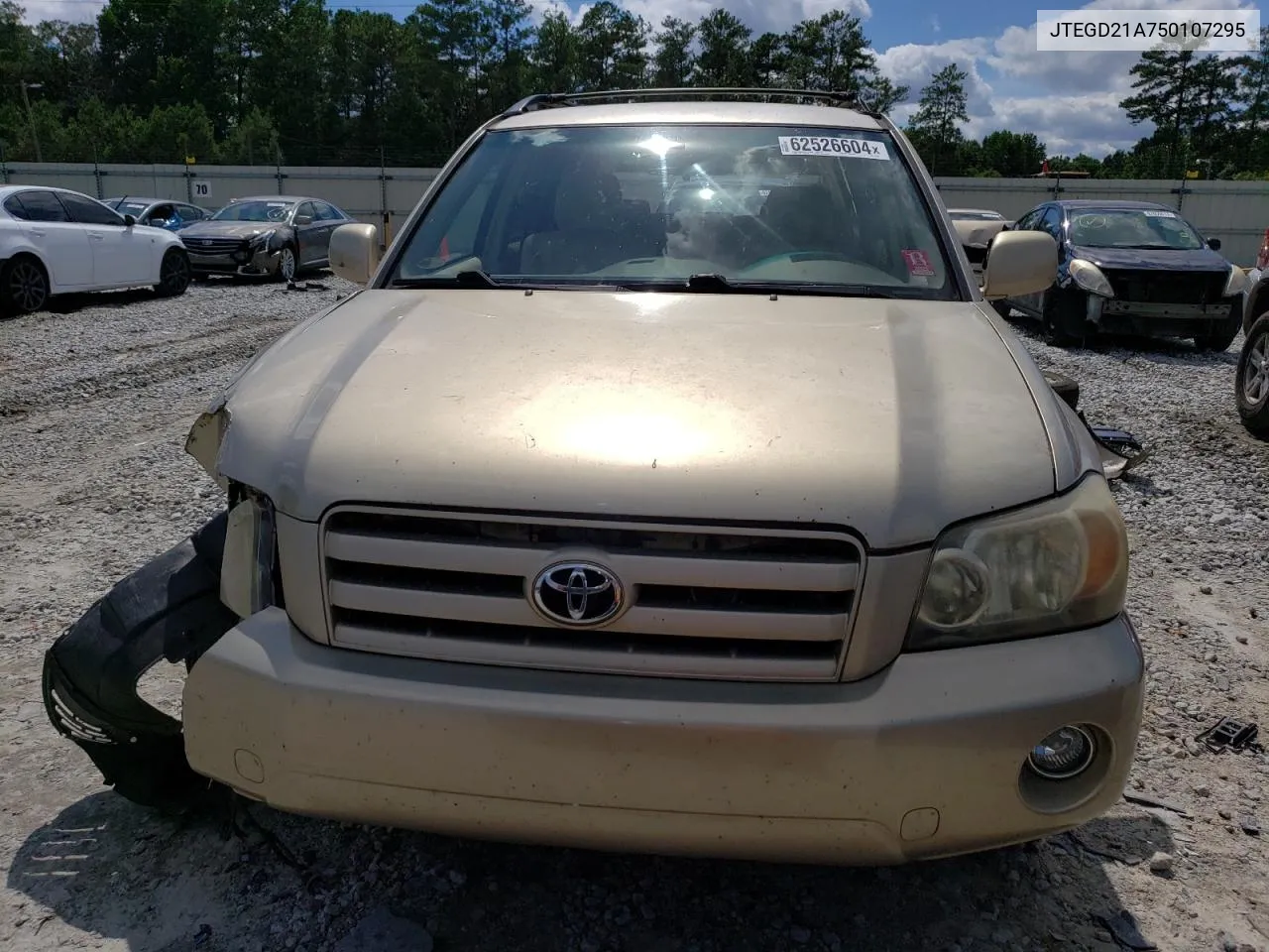 2005 Toyota Highlander VIN: JTEGD21A750107295 Lot: 62526604