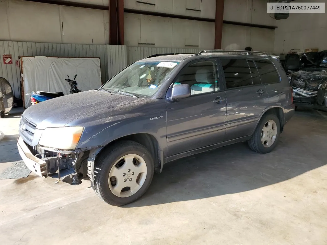 2005 Toyota Highlander Limited VIN: JTEDP21A750077449 Lot: 65921464