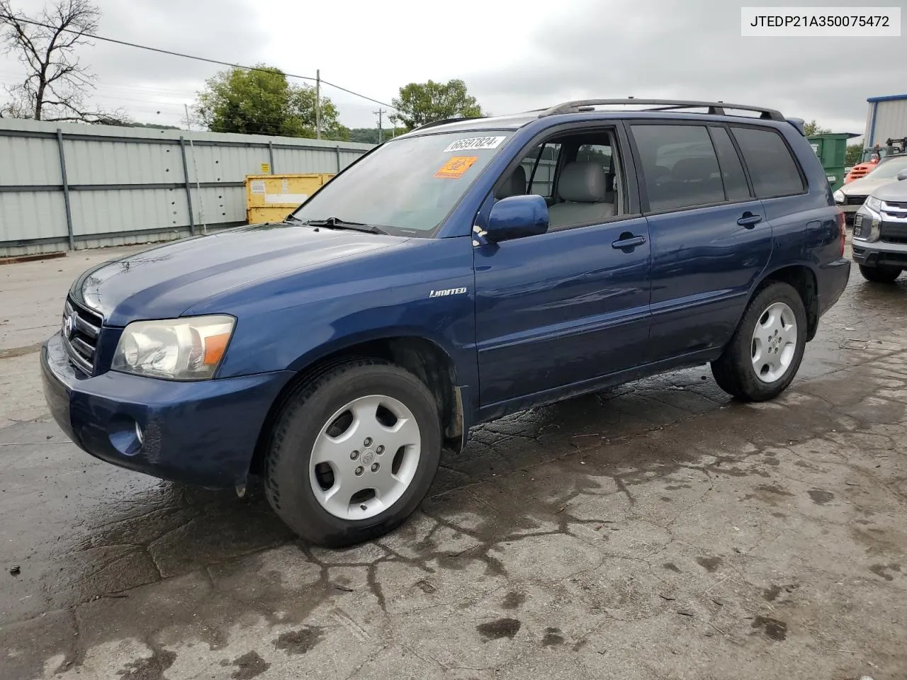 2005 Toyota Highlander Limited VIN: JTEDP21A350075472 Lot: 66597824