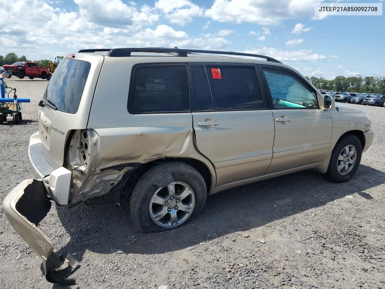 2005 Toyota Highlander Limited VIN: JTEEP21A850092708 Lot: 66691954