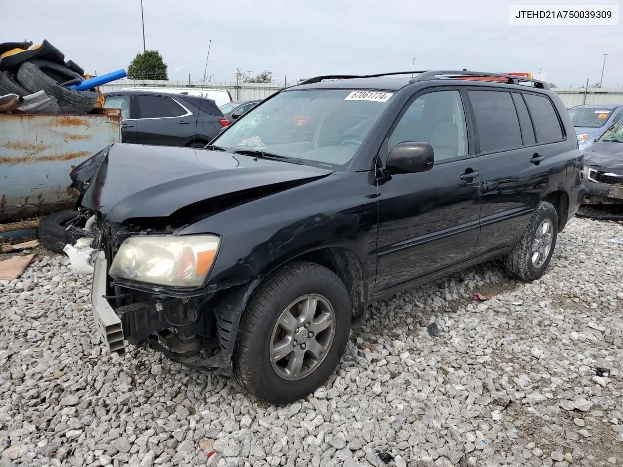 2005 Toyota Highlander VIN: JTEHD21A750039309 Lot: 67061774