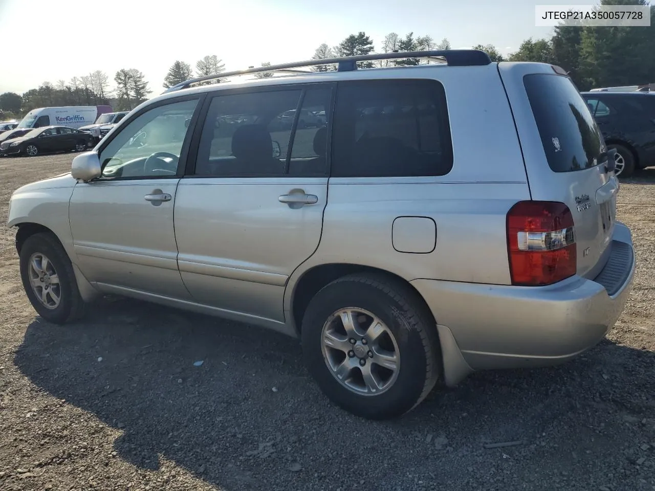 2005 Toyota Highlander Limited VIN: JTEGP21A350057728 Lot: 69143584