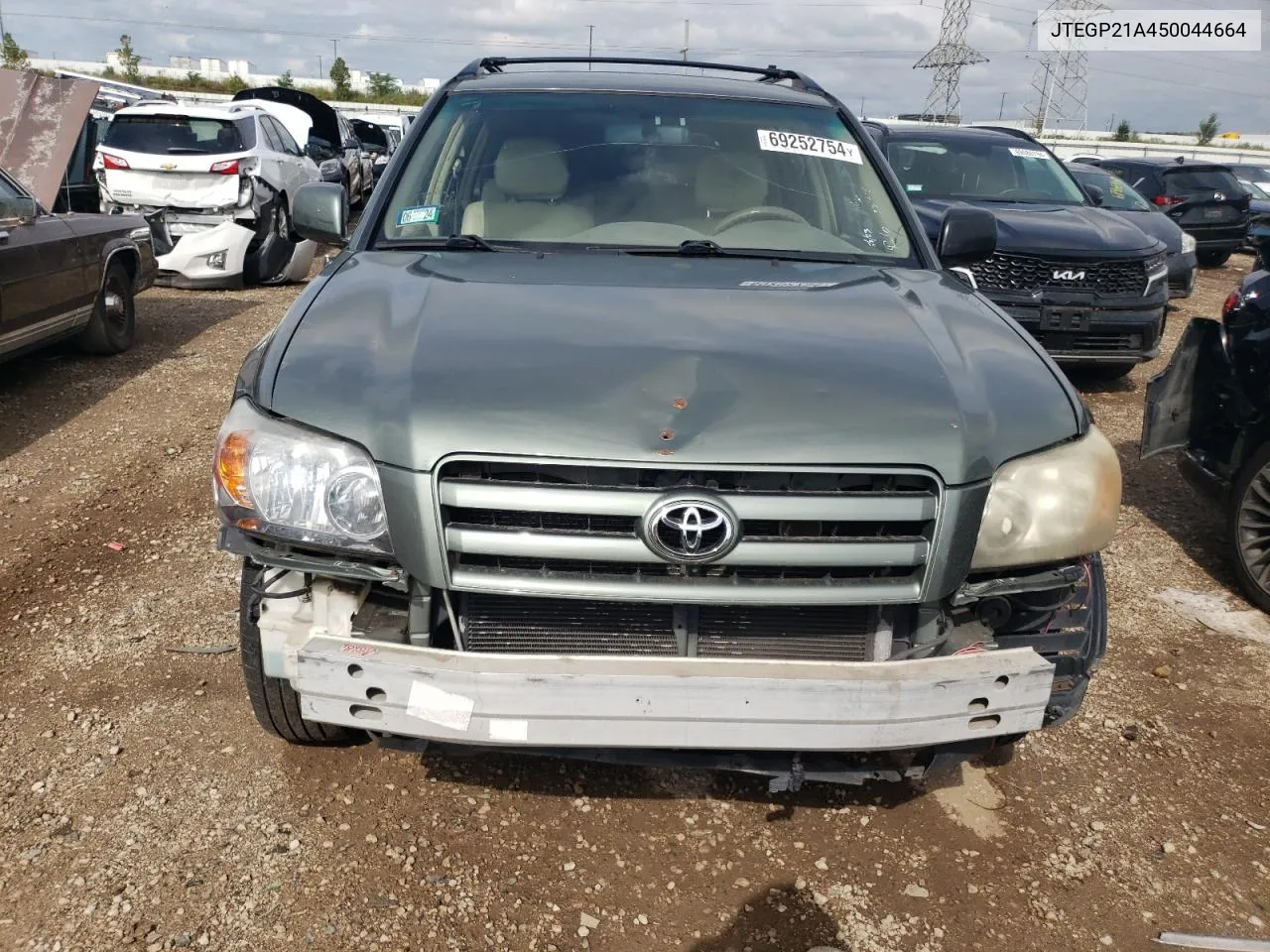 2005 Toyota Highlander Limited VIN: JTEGP21A450044664 Lot: 69252754